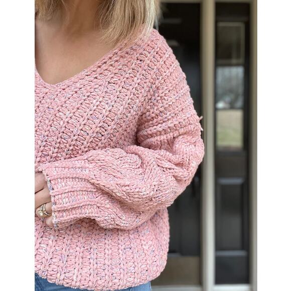 Pink Cable Sweater - Picture 2 of 2